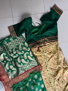 Elegant Red &amp; Gold Lehenga Choli Set