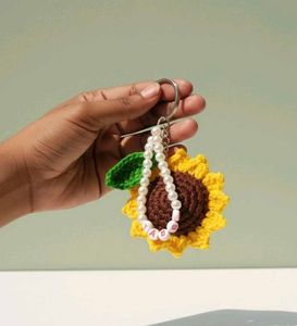 Personalized Petal Charm | Sunflower keychain | Ha
