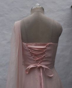 Elegant Pink One-Shoulder Gown