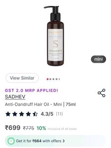 Sadhev Anti-Dandruff Hair Oil💚