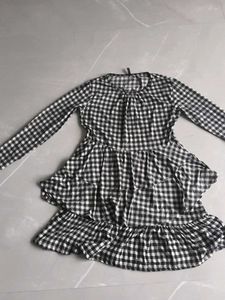 Black & White Gingham Dress cotton frock