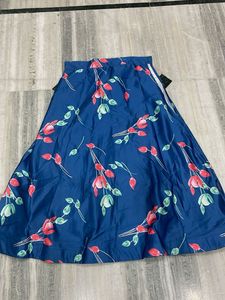 Blue Floral Skirt set