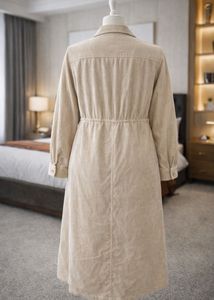Beige Corduroy Shirt Dress🦋💐