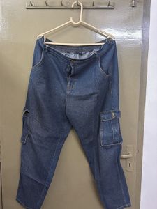 Denim Cargo Pants