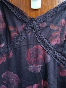 asymmetrical lace burgundy dress