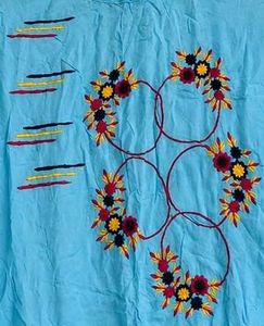 light Blue Embroidered Kurta