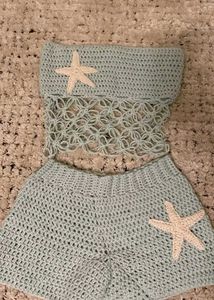 Crochet Top &amp; Shorts Set
