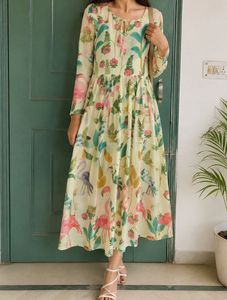 sale price is ₹250Flamingo Print Maxi Dress