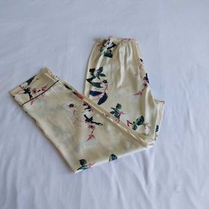 Floral Satin-silk Pajama Pants 🌼🪻
