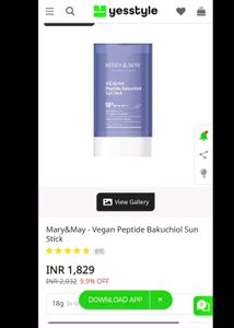 Mary &amp; May Vegan Peptide Bakuchiol Sun Stick