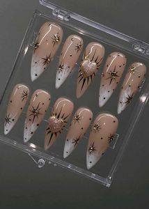 4 Pieces Starry Sky Press-On Nails
