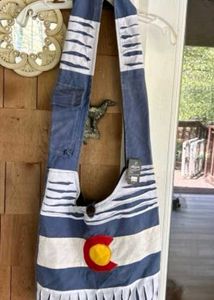 Unique Colorado Flag Denim Hobo Bag