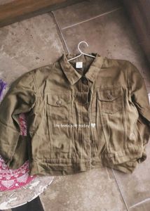 Stylish Olive Green Casual Jacket