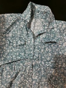 Floral Print Button-Up Midi Dress