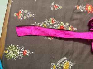 plain pink saree /lahengas lace