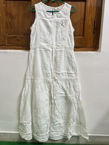 White Sleeveless Maxi and midi Dress