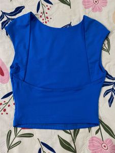 Vibrant Blue Cropped Top