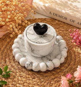 Heart Decor Jar with bubble tray