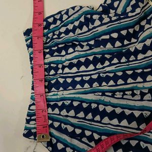 Blue Printed Kurti with Sharara Set