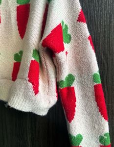 Cute Carrot Print Sweater