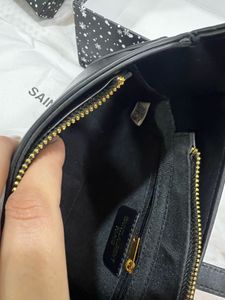 Saint Laurent Black YSL Hobo Bag