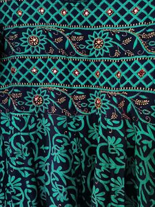 Beautiful Blue &amp; Green Print Kurta