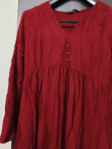 Aayu maroon Kurta embellished