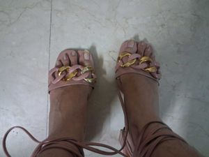 Stylish Strappy Chain Heels