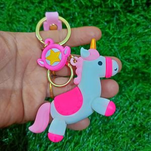 ✅Imported Kawaii Unicorn 3D Couple Keychain🔥
