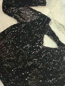 Sparkling Black Sequin Blouse
