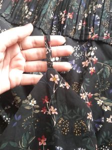 Black Floral Midi Dress