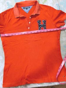 Tommy Hilfiger Orange Polo TShirt