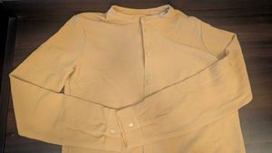 ONLY Yellow Button-Down Cardigan (M)