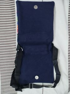 Denim Sling Crossbody Bag With Adjustable Strap