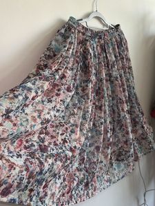 Flowy Floral Midi Skirt