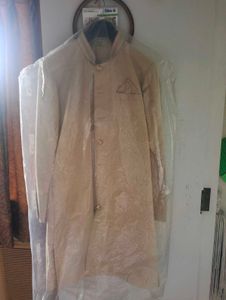 Men's Beige Kurta and pant set