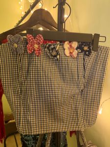 Chic Gingham Corset Top
