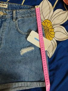 Distressed Denim Shorts