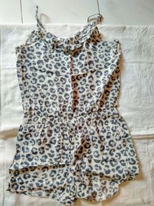 H&amp;M animal print play suite
