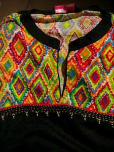 Colorful Geometric Print Kurta