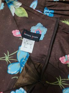 Brown Floral Mini Skirt