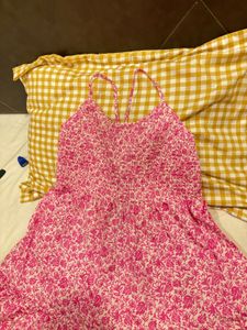 Pink Floral Tiered Sundress