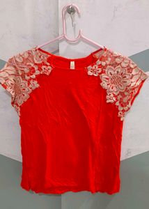Orange Schiffily Top