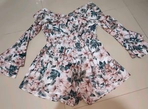 Floral Off-Shoulder Romper