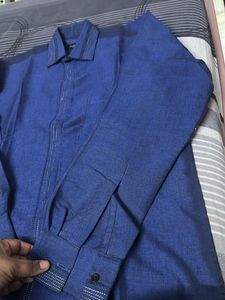 Men's Blue Long Sleeve Shirt