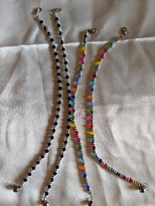 Beaded Anklets with Bells
