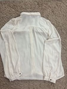 Sheer Cream Long Sleeve Top
