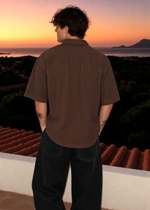 Men's Brown Short Sleeve Shirt