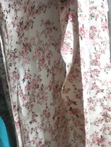 Floral Print Wrap Midi Dress