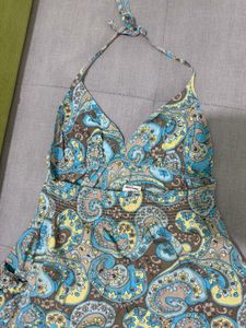 Vintage Y2K boho halter paisley top